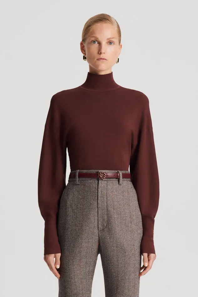 Women Scanlan Theodore COCOON SLEEVE TOP BURGUNDY Tops Women Scanlan Theodore COCOON SLEEVE TOP BURGUNDY Tops