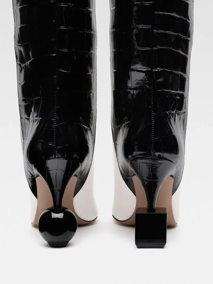 Women Shoes JACQUEMUS The Bisou Boots Blackwhite Women Shoes JACQUEMUS The Bisou Boots Blackwhite