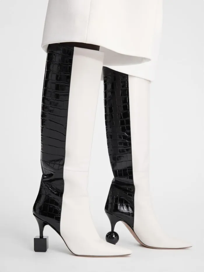 Women Shoes JACQUEMUS The Bisou Boots Blackwhite Women Shoes JACQUEMUS The Bisou Boots Blackwhite