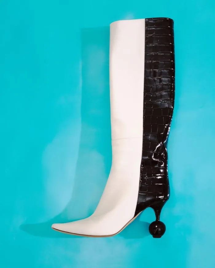 Women Shoes JACQUEMUS The Bisou Boots Blackwhite Women Shoes JACQUEMUS The Bisou Boots Blackwhite