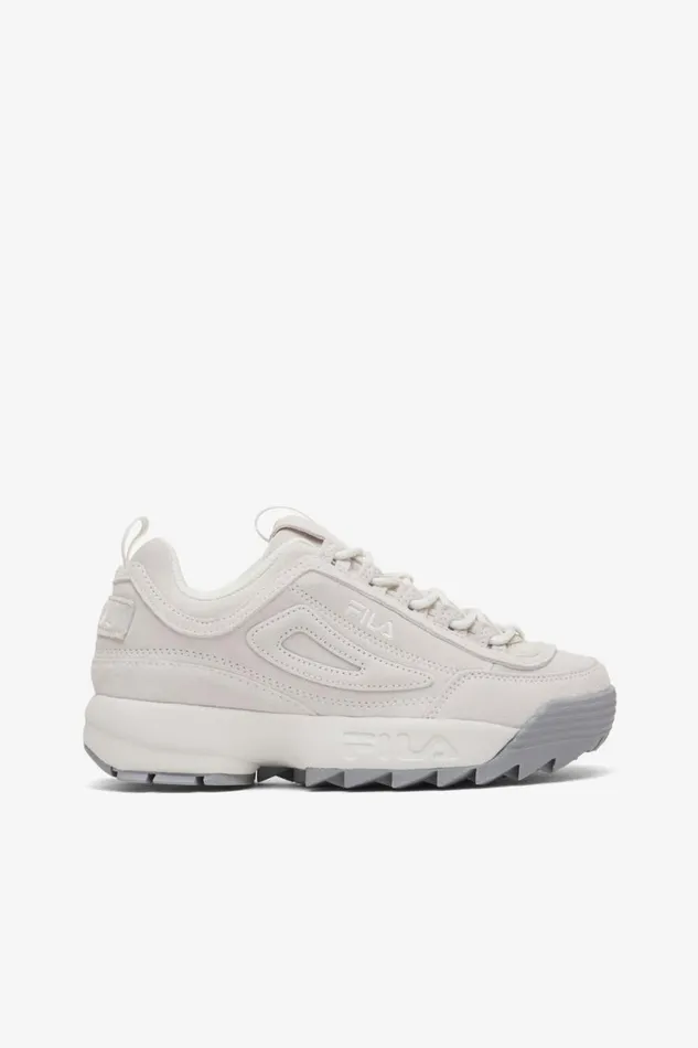 Women Sneakers Fila Disruptor II Suede Festa 104 Blanc De Blancglacier Grayblanc De Blanc