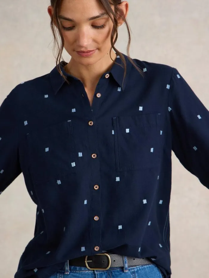 Women Sophie Organic Cotton Shirt Dark Navy White Stuff Shirts and Blouses Women Sophie Organic Cotton Shirt Dark Navy White Stuff Shirts and Blouses