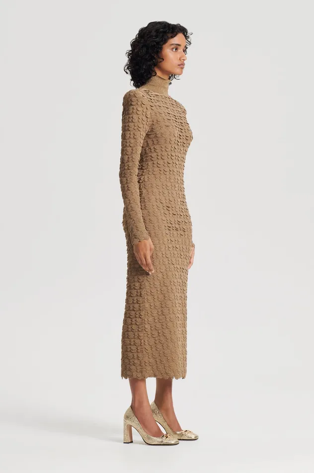 Women SPARKLE SCALLOP POLO DRESS BRONZE Dresses Scanlan Theodore Women SPARKLE SCALLOP POLO DRESS BRONZE Dresses Scanlan Theodore