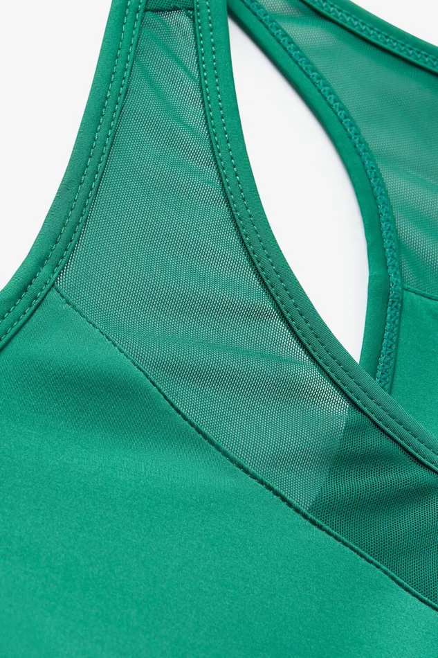 Women Tennis Fila Essentials Raceback Mesh Tank 300 Green Jacket