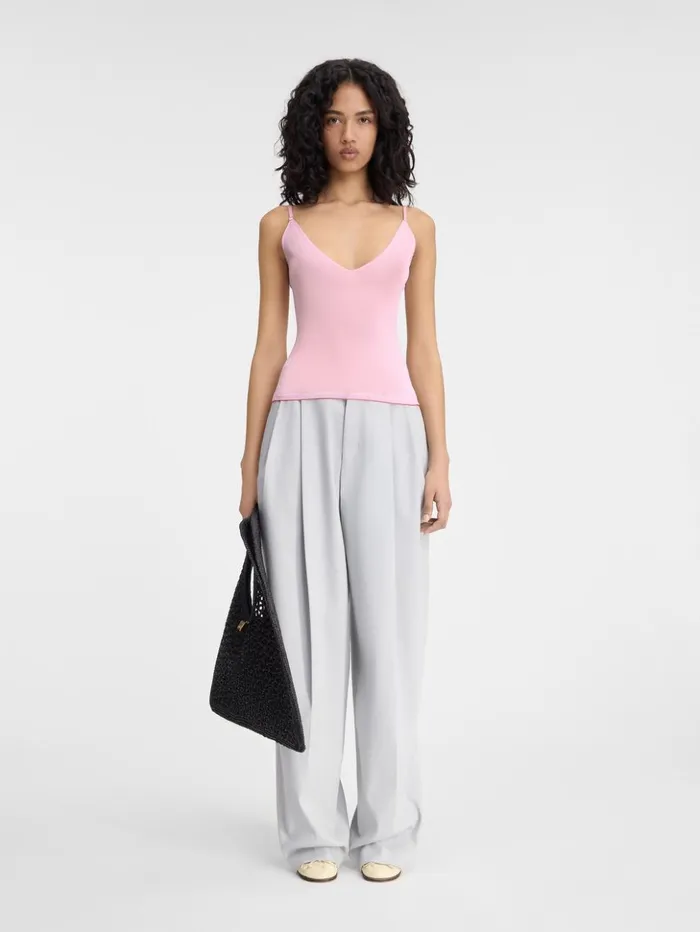 Women Tops and Shirts JACQUEMUS The Spallina Knit Pink