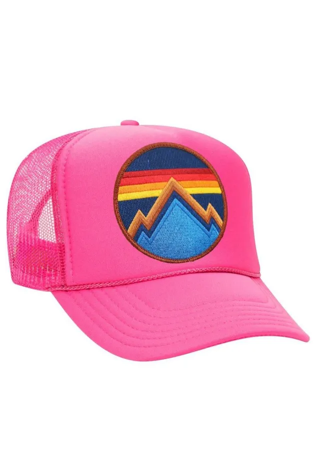 Women Trucker Hats Aviator Nation ALL SEASONS CIRCLE TRUCKER HAT