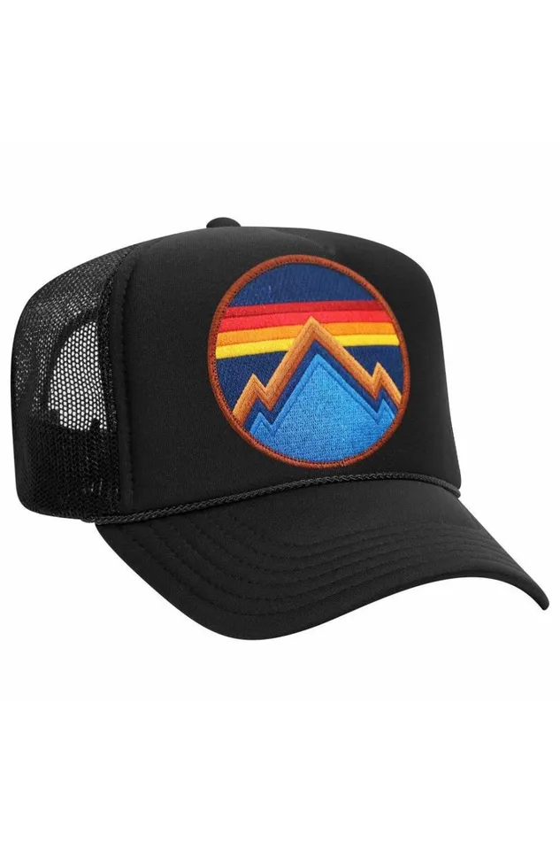 Women Trucker Hats Aviator Nation ALL SEASONS CIRCLE TRUCKER HAT