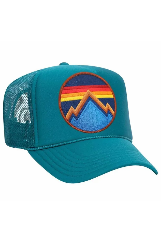 Women Trucker Hats Aviator Nation ALL SEASONS CIRCLE TRUCKER HAT