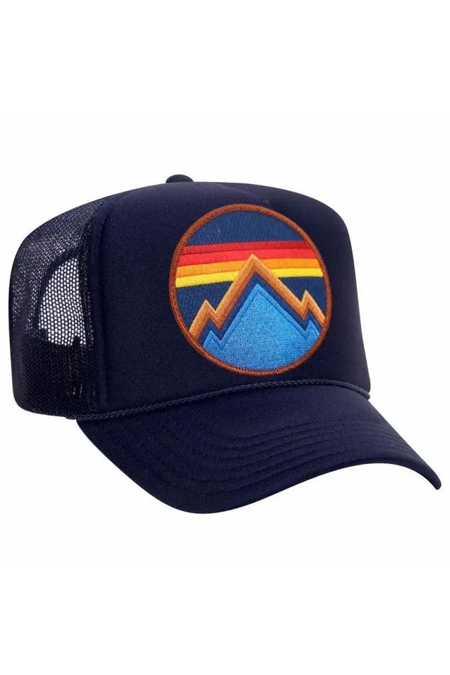 Women Trucker Hats Aviator Nation ALL SEASONS CIRCLE TRUCKER HAT