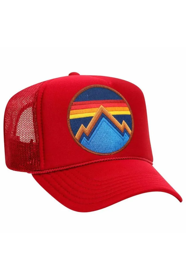 Women Trucker Hats Aviator Nation ALL SEASONS CIRCLE TRUCKER HAT
