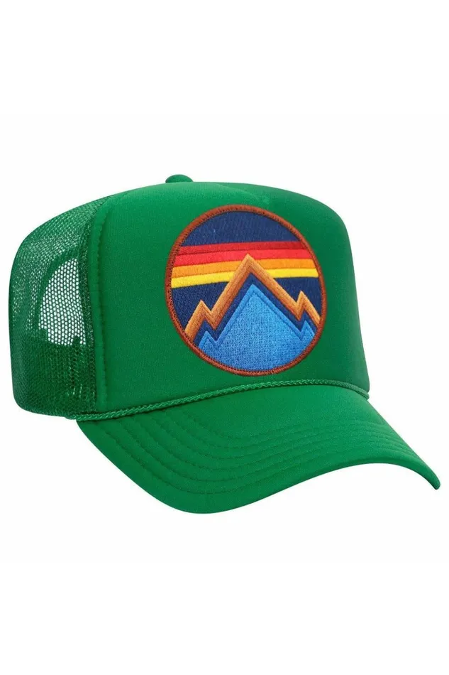 Women Trucker Hats Aviator Nation ALL SEASONS CIRCLE TRUCKER HAT