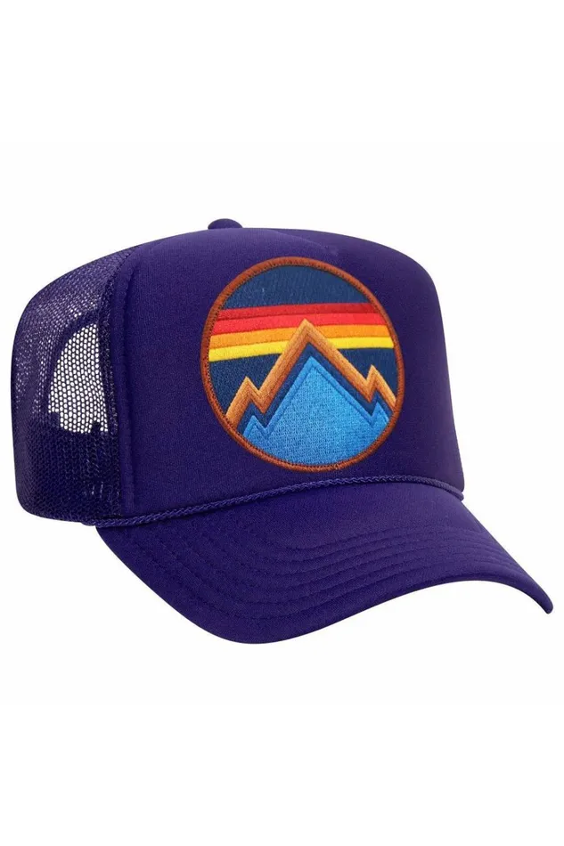Women Trucker Hats Aviator Nation ALL SEASONS CIRCLE TRUCKER HAT