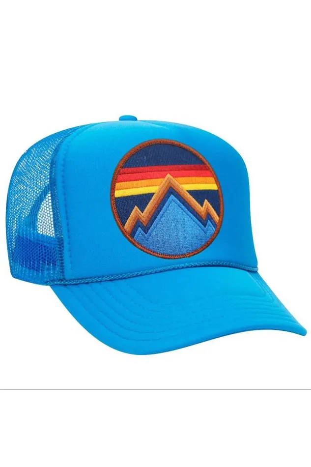 Women Trucker Hats Aviator Nation ALL SEASONS CIRCLE TRUCKER HAT