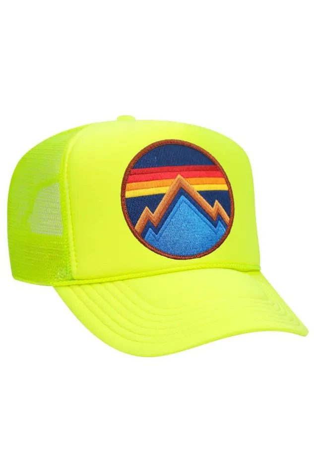 Women Trucker Hats Aviator Nation ALL SEASONS CIRCLE TRUCKER HAT
