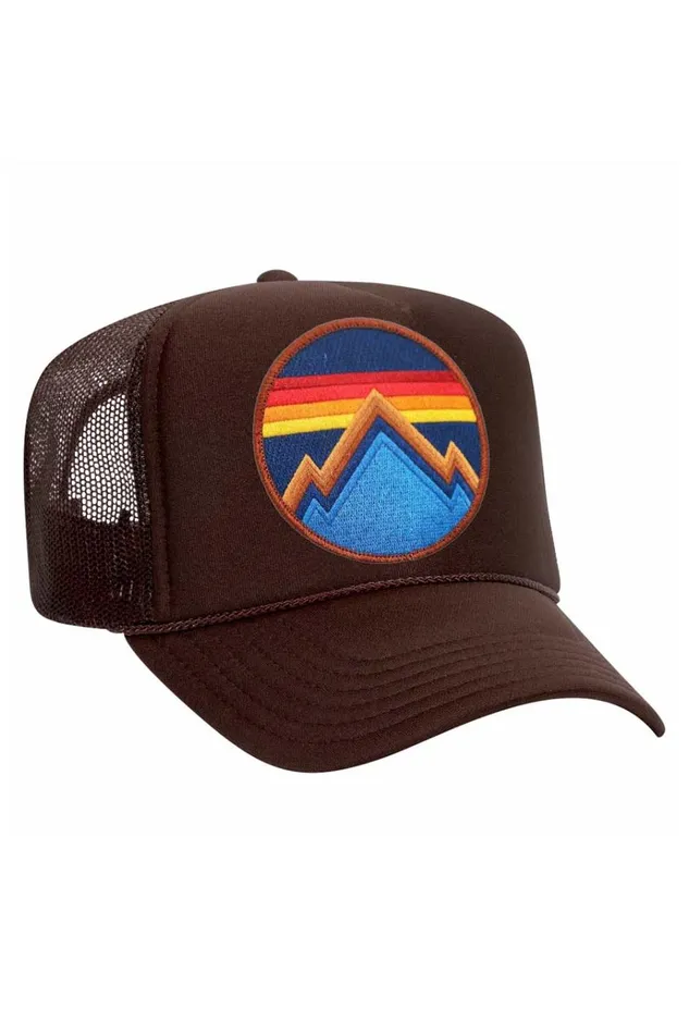 Women Trucker Hats Aviator Nation ALL SEASONS CIRCLE TRUCKER HAT