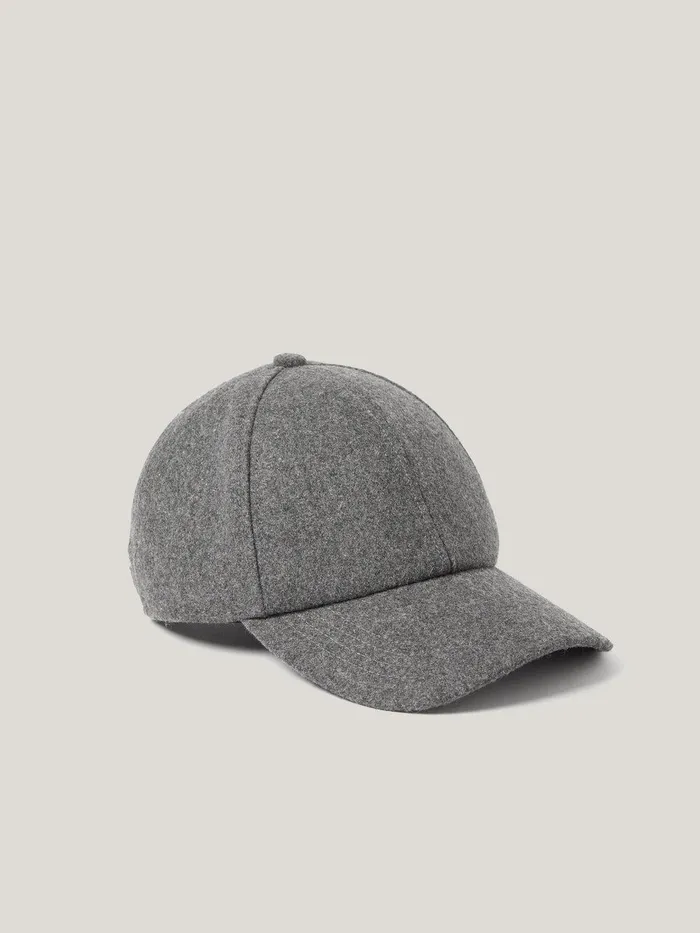 Women Wool Felted Baseball Cap Grey Jigsaw Hats and Gloves